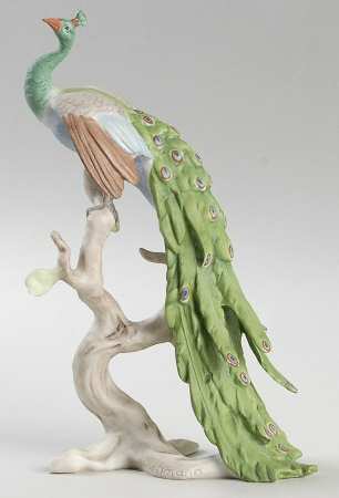 Birds Peacock-Color Bisque - Boxed