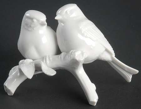 Birds Titmice Group (White Glaze) - Boxed
