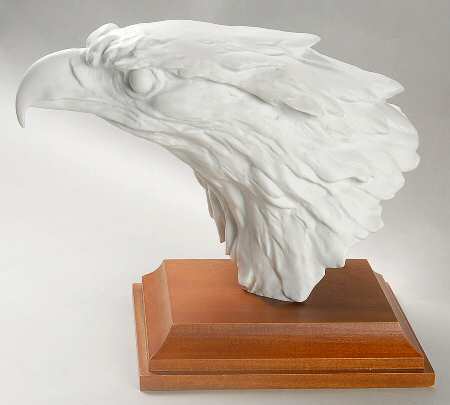 Birds Bald Eagle Bust-White Bisque - Boxed