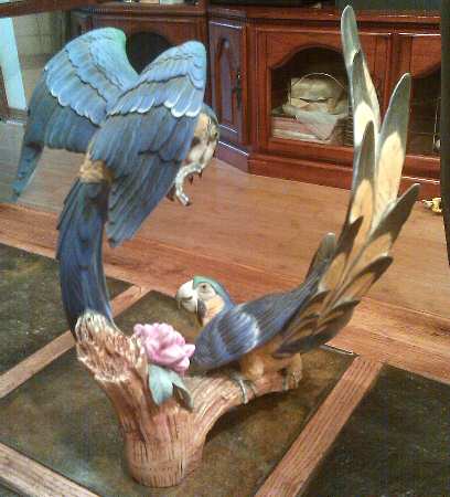 Birds Parrot Group (Colored Bisque) - Boxed