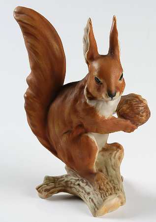 Wild Animals Squirrel On Log (Color Bisque) - Boxed