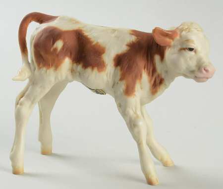 Farm Animals Calf (Colored Bisque) - Boxed