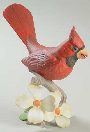 Birds Cardinal (Colored Bisque) - Boxed