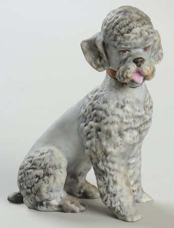 Dogs Gray Poodle (Colored Bisque) - Boxed