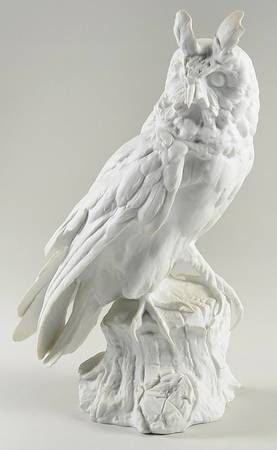 Birds Horned Owl Ii (White Bisque) - Boxed