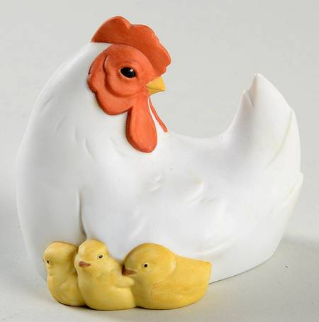 Farm Animals Hens And Chicks (Color Bisque) - Boxed