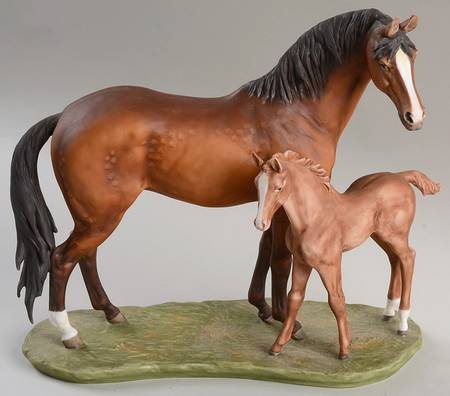 Horses Mare And Foal Iii Color Bisque - Boxed