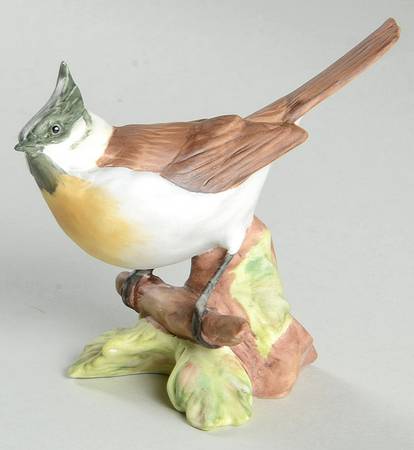 Birds Crested Tit (Colored Bisque) - Boxed