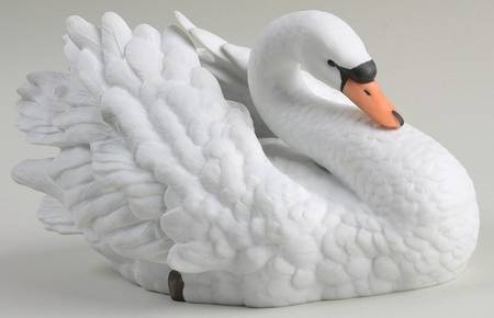 Birds Swan (Colored Bisque) - Boxed