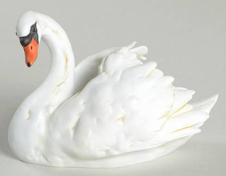 Birds Swan (Colored Bisque) - Boxed