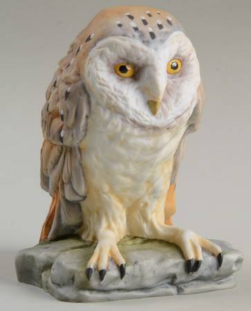Birds Barn Owl (Colored Bisque) - Boxed