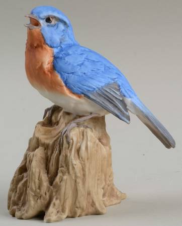 Birds Bluebird (Colored Bisque) - Boxed