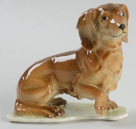 Dogs Dachshund Sitting-Color Glaze - Boxed