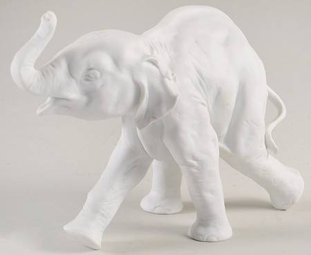 Wild Animals Elephant (White Bisque) - No Box