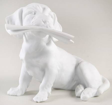 Dogs Alsation Puppy (White Bisque) - Boxed