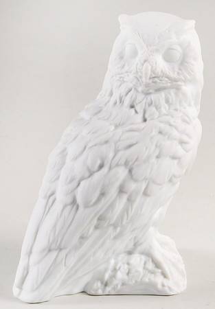 Birds Horned Owl (White Bisque) - Boxed
