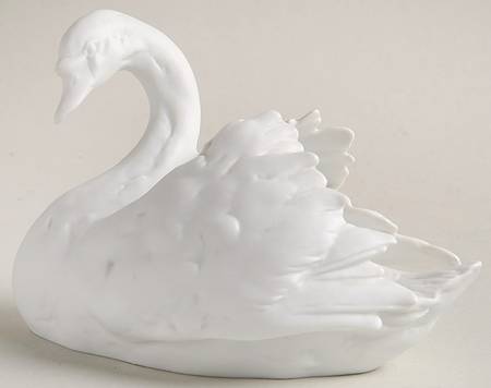 Birds Swan (White Bisque) - Boxed