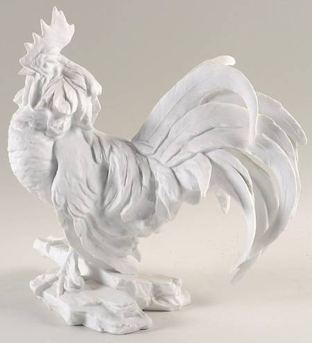 Farm Animals Rooster (White Bisque) - With Box