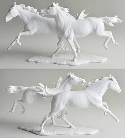 Horses Two Horses (White Bisque) - Boxed