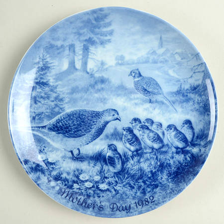 Mother's Day Plate Pheasant Family - Boxed
