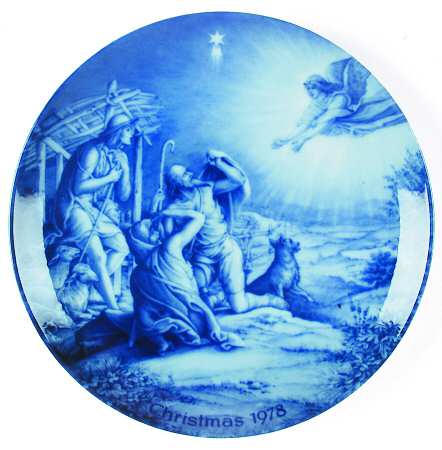 Kaiser Christmas Plate Shepherds In The Field - Boxed