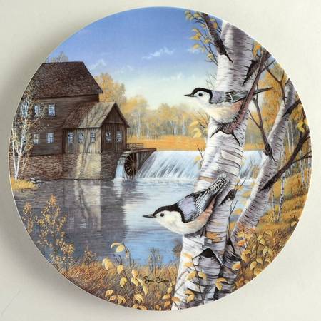 Birds of The Seasons Nuthatches In Fall - Boxed