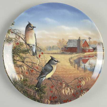 Birds of The Seasons Cedar Waxwings In Fall - Boxed