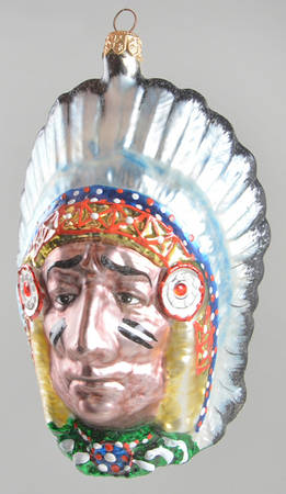 Kurt Adler Christmas Ornament Indian Chief - Boxed