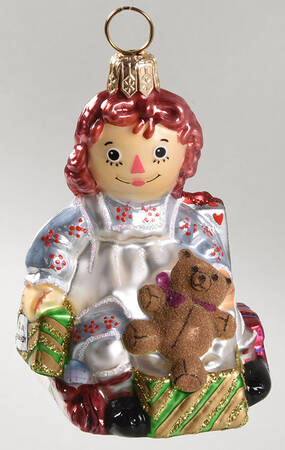 Kurt Adler Christmas Ornament Playful Raggedy Ann - Boxed