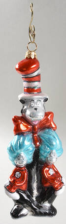 Kurt Adler Christmas Ornament Cat In The Hat W/Thing 1& Thing 2 - Boxed
