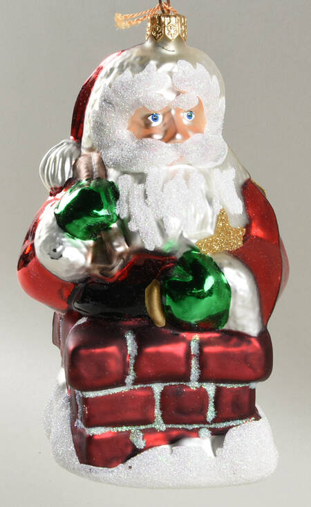 Santa Collection Santa On Chimney - Boxed