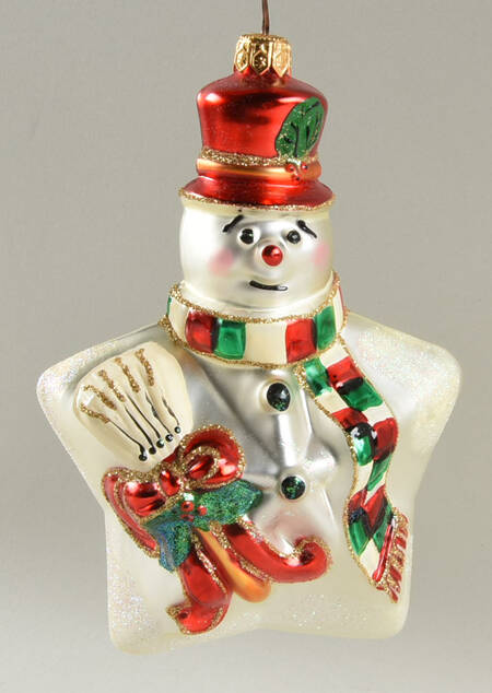 Kurt Adler Christmas Ornament Star Snowman - Boxed