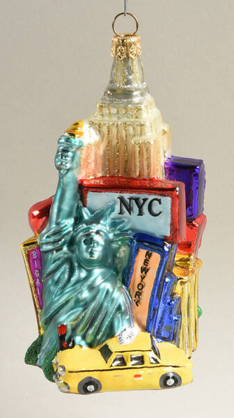 Kurt Adler Christmas Ornament Ny City Collage - Boxed