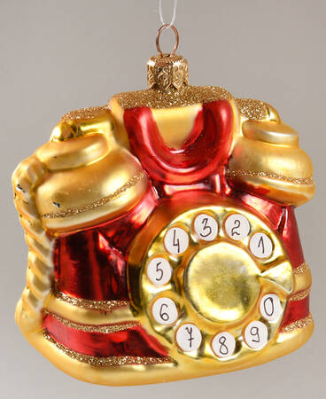 Kurt Adler Christmas Ornament Telephone - No Box
