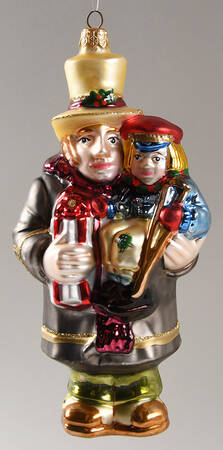 Kurt Adler Christmas Ornament Bob Cratchit & Tiny Tim - With Box