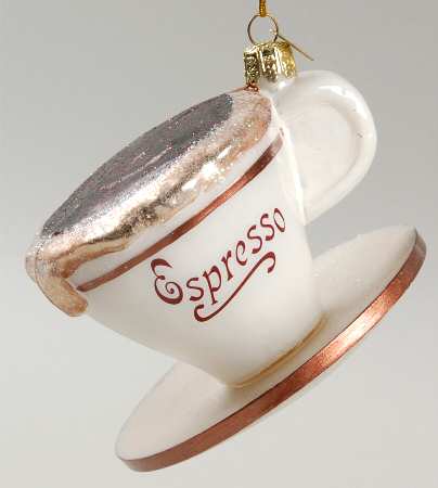 Kurt Adler Christmas Ornament Espresso-Coffee - With Box 53