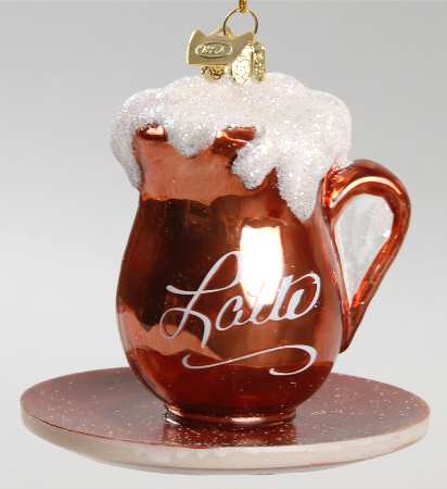 Kurt Adler Christmas Ornament Latte-Coffee - Boxed