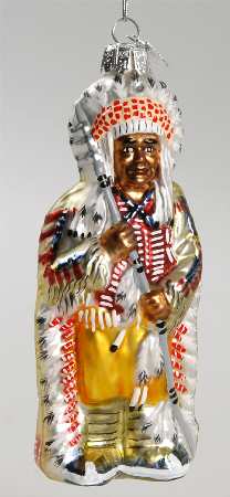 Kurt Adler Christmas Ornament Indian Chief - Boxed