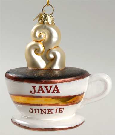 Kurt Adler Christmas Ornament Java Junkie - Boxed