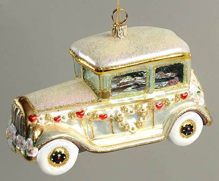 Kurt Adler Christmas Ornament Marriage Car - Boxed