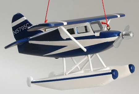 Kurt Adler Christmas Ornament Cessna 170b Seaplane Ornament - Boxed