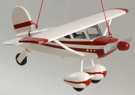 Kurt Adler Christmas Ornament Cessna 140a Airplane Ornament - Boxed
