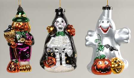 Kurt Adler Christmas Ornament Halloween Ornaments-Set Of 3 - Boxed