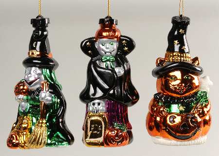 Kurt Adler Christmas Ornament Halloween Ornaments-Set Of 3 - With Box
