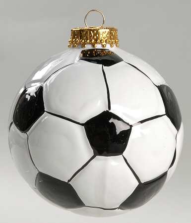 Kurt Adler Christmas Ornament Soccer Ball - Boxed