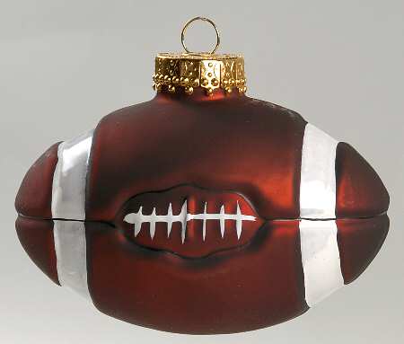 Kurt Adler Christmas Ornament Football Ornament - Boxed