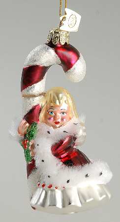 Kurt Adler Christmas Ornament Girl With Candy Cane - No Box