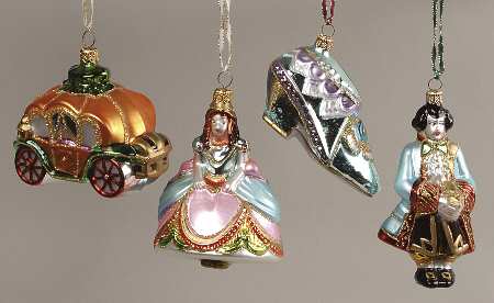 Cinderella-Polonaise Ornaments Cinderella-Set Of 4 In Wooden Box - Set Of 4