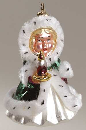 Kurt Adler Christmas Ornament Girl With Candle - No Box