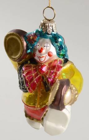 Kurt Adler Christmas Ornament Dancing Clownh - Boxed
